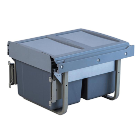 Trash cans (2x15L) sliding waste bins CLG027C