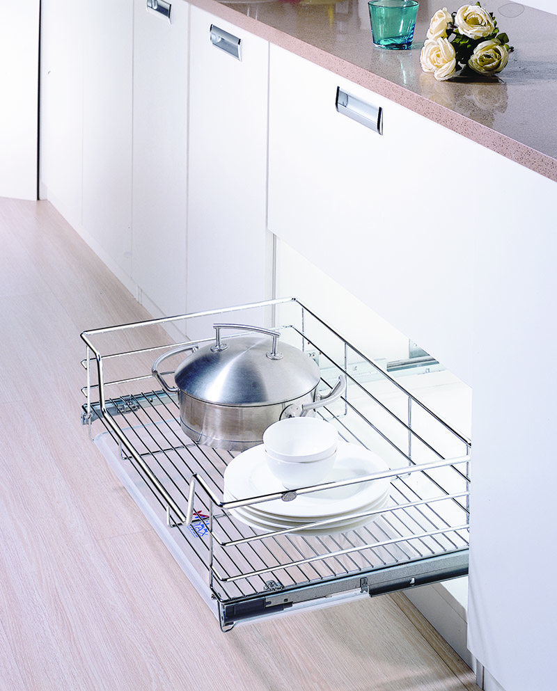 The cabinet pull out basket needs daily maintenance to extend its service life.