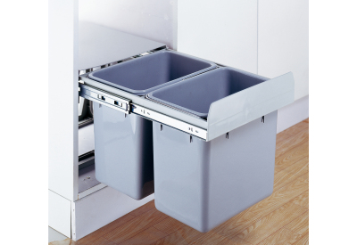 Double (2x12L) slide garbage bin CLG025A