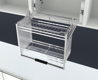 Stainless steel dish rack pull down basket SK5PTJ018H