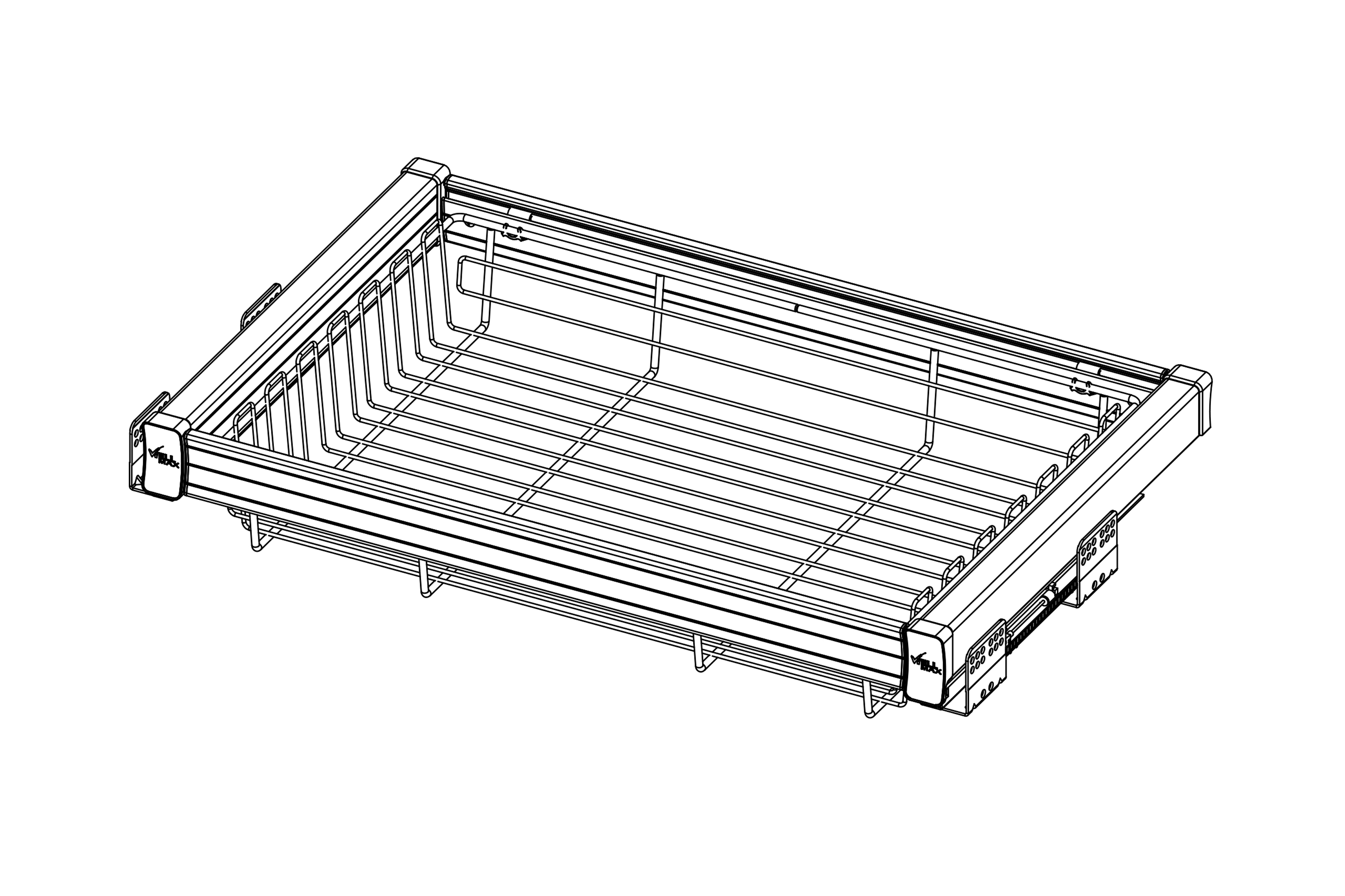 Wardrobe pull out basket HZL904B