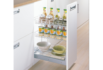 Soft-closing 3-layer pull out kitchen baskets PTJ004E5